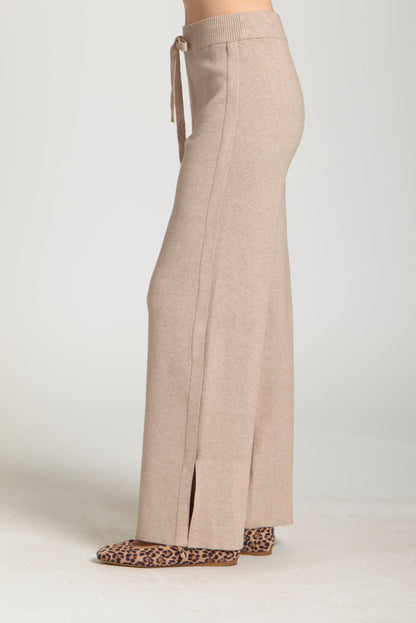 Pull-On Pant With Split Hem - Heather Sand