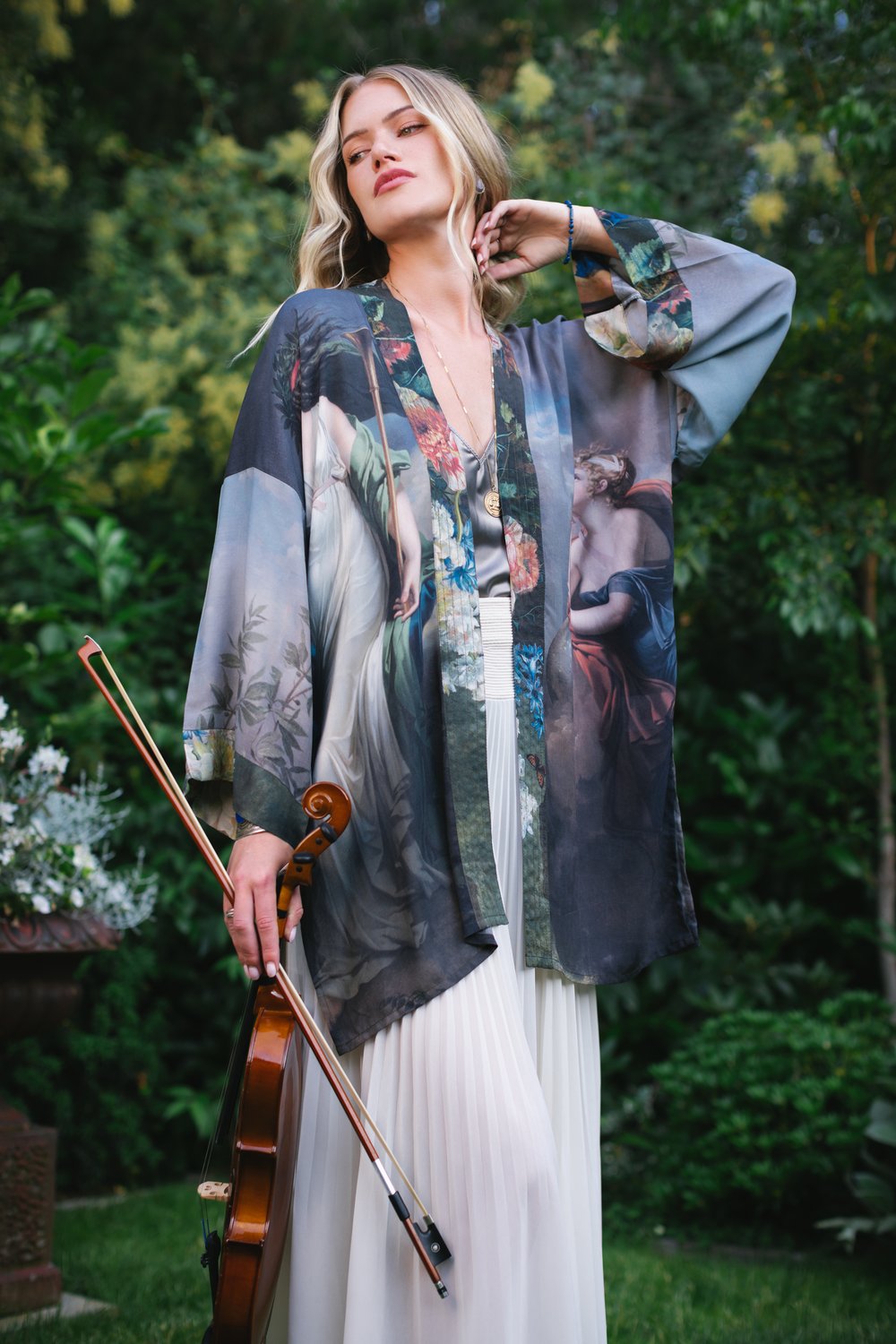 Reverie Bamboo Belted Kimono Jacket - One Size