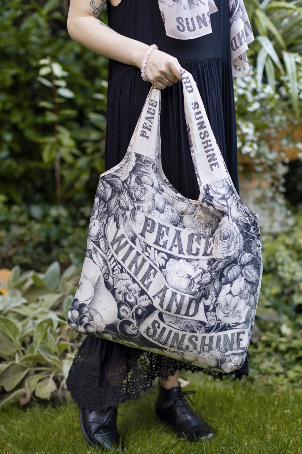 Peace, Wine, & Sunshine Market Tote