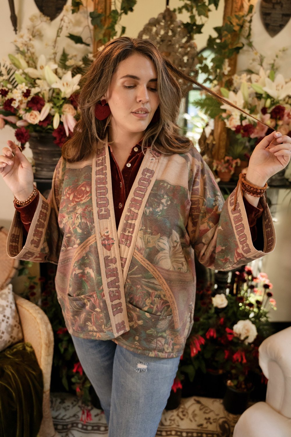 Courage Dear Heart Cottage Cardigan