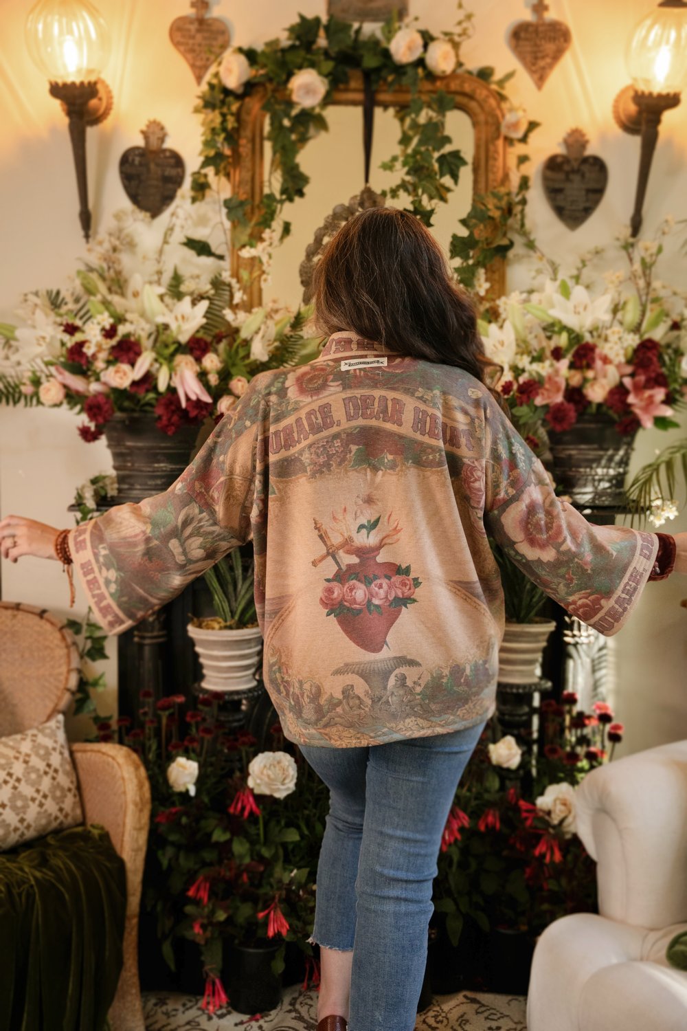 Courage Dear Heart Cottage Cardigan