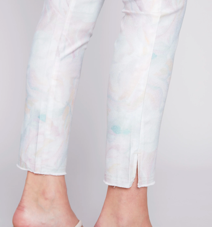 Printed Twill Ankle Pant