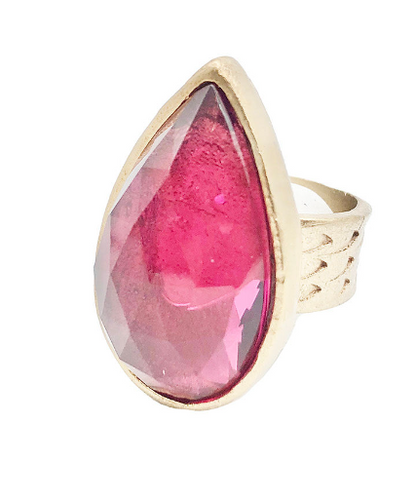 Faceted Rubellite Ring - La De Da