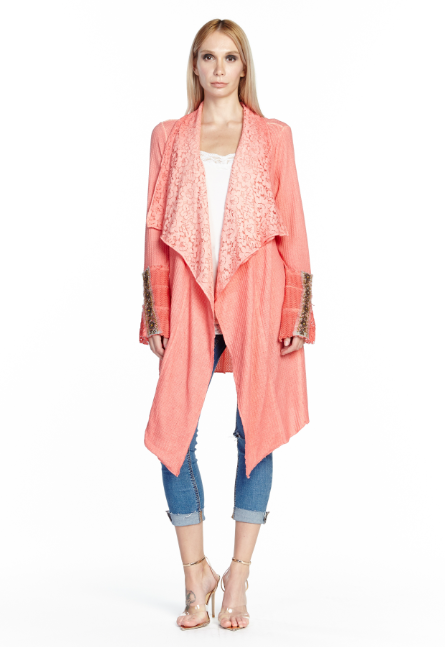 Stories Of Shawl - Coral Wash