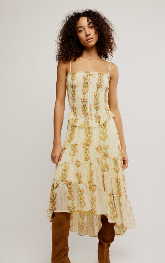 Alejandra Midi Dress - Cloud Combo