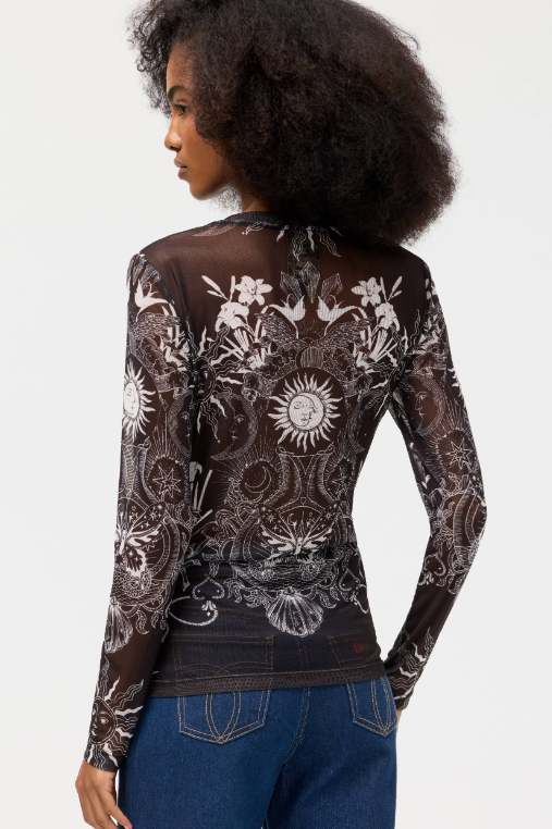 Natalie Long Sleeve Mesh Tee - Krysallis