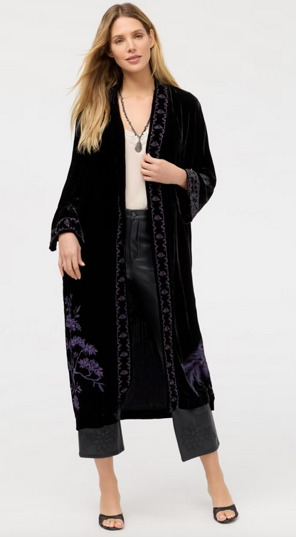 Velvet Kimono Coat - Molly