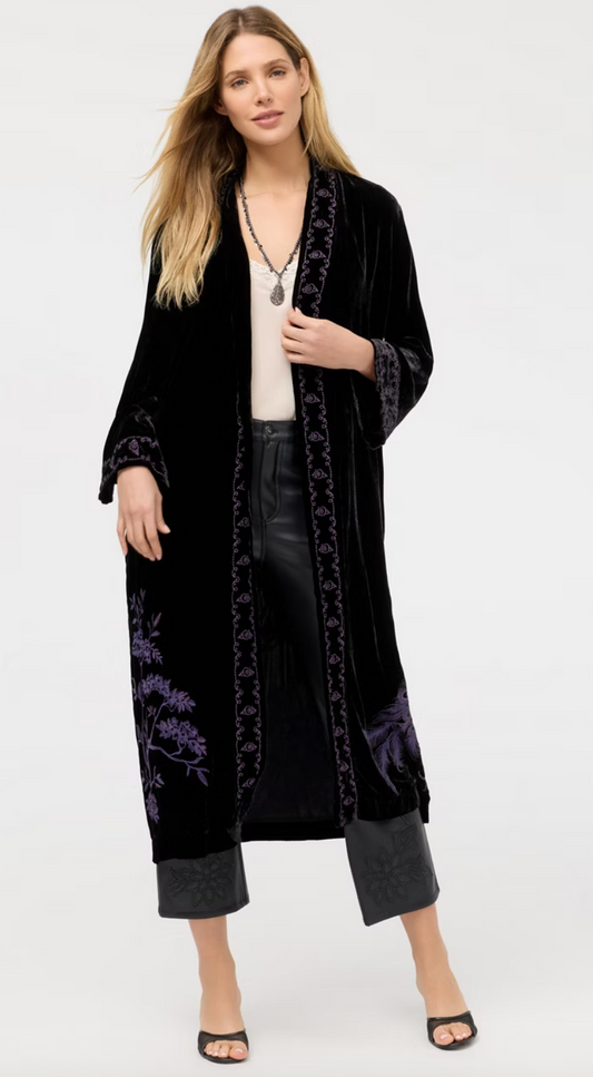 Velvet Kimono Coat - Molly