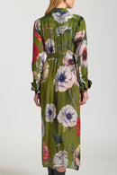 Half Placket Maxi Dress - Poppy Fields