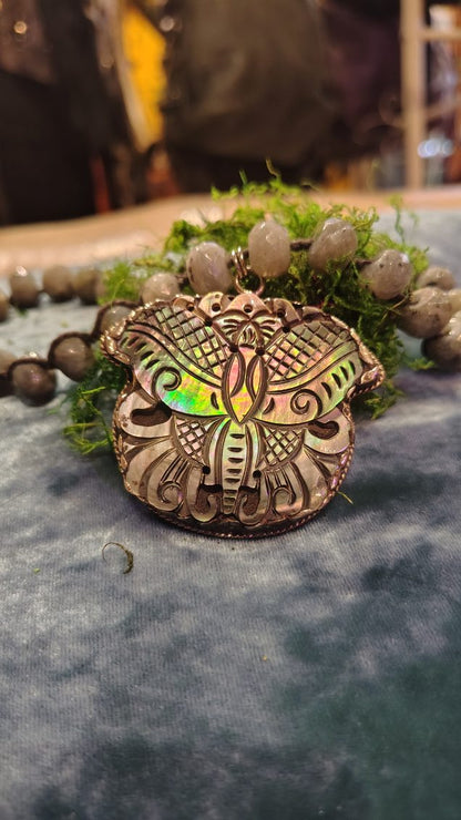 Abalone moth Necklace