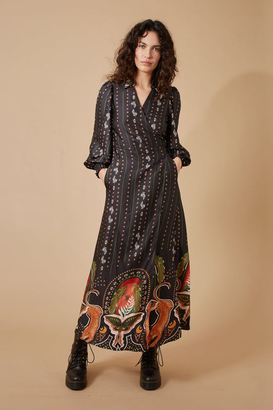 Loretta Dress - Black Printed