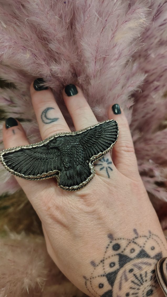 Onyx Eagle Ring