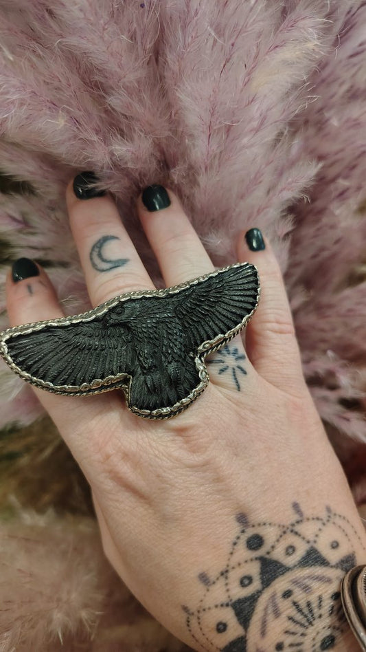 Onyx Eagle Ring