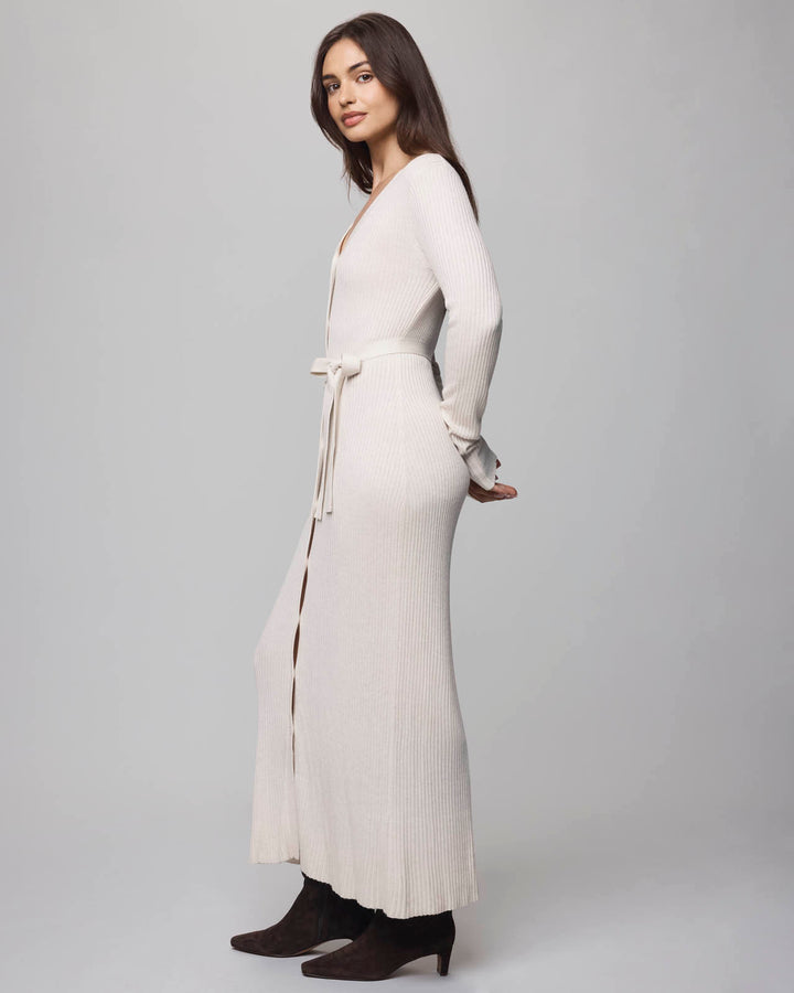 Georgie Button Down Dress - Pale Oak Heather