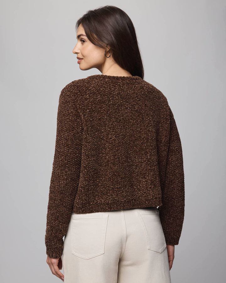 Andrea Crop Cardigan - Cedar Brown