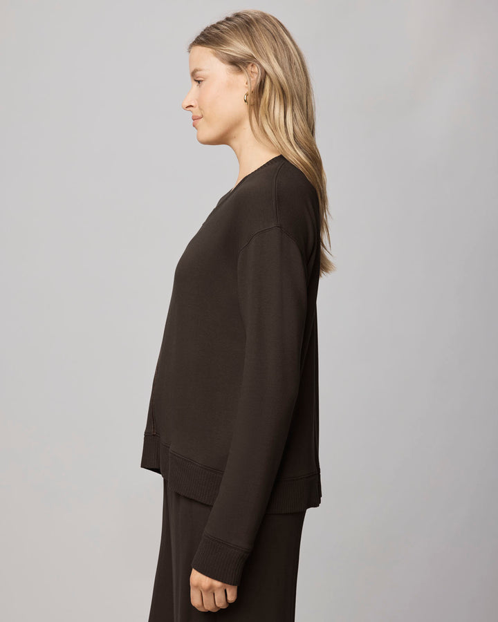 Supersoft Trim Pullover - Soft Chocolate