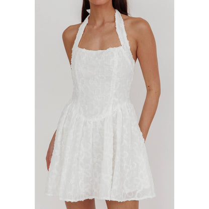 Halter Embellished Mini Dress