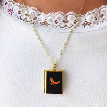 Book Locket Hunger Games  - Brass