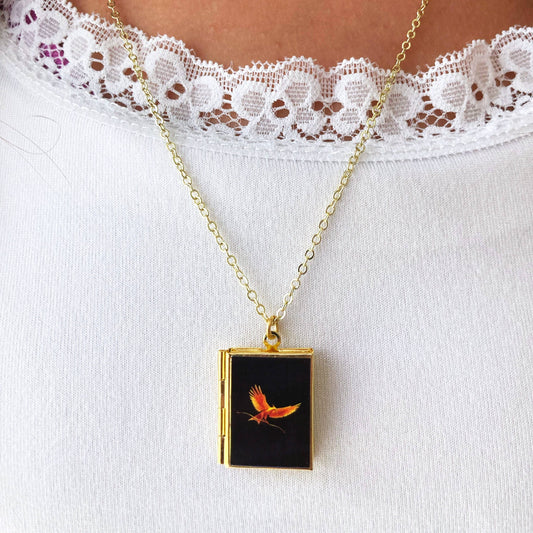 Book Locket Hunger Games  - Brass