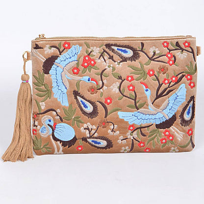 Loving Nature Clutch With Tassel Detail - TUAPE