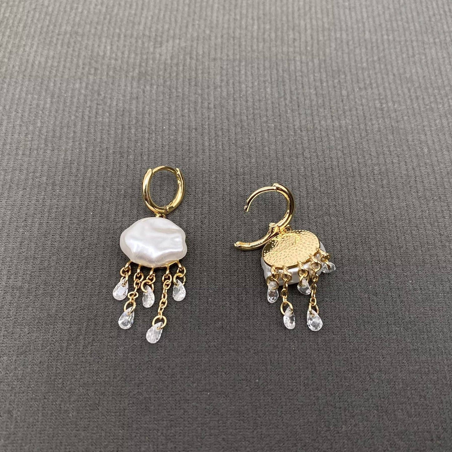 Jellyfish Charm Huggie Earrings