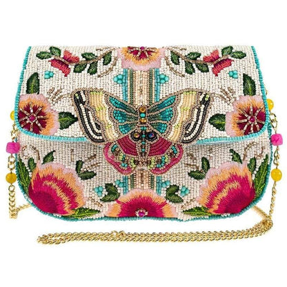 Dream Chaser Beaded Butterfly Crossbody Clutch Handbag