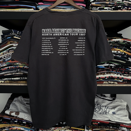 1997 Rage Against The Machine Who Laughs Washed Black T-Shirt