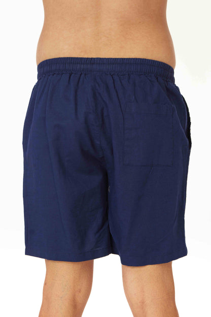 Men's Linen blend Short - Navy
