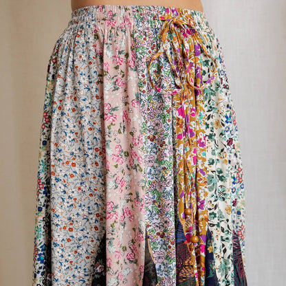 Curve Bohemian Handkerchief Maxi Skirt - Patchwork