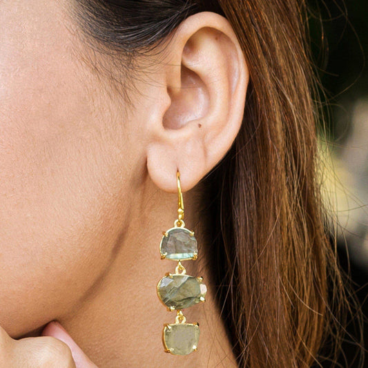Long Triple Drop Earrings