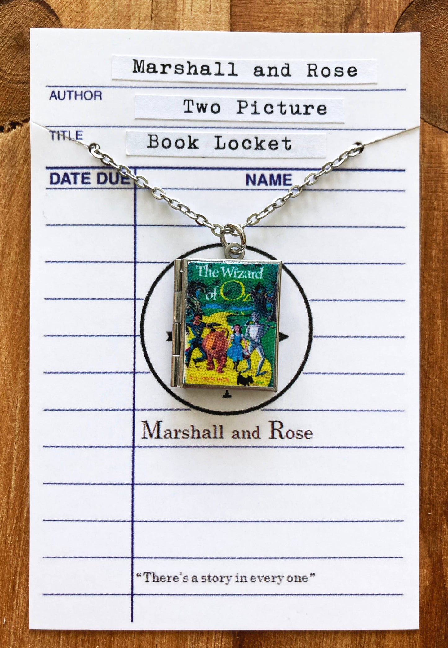 Book Locket The Wizard of Oz - Stainless Steel