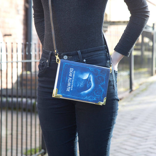 Edgar Allan Poe Book Crossbody Clutch Handbag - Small