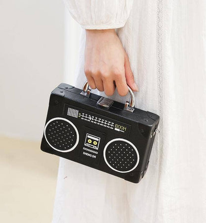 Fun radio box crossbody bag - Black
