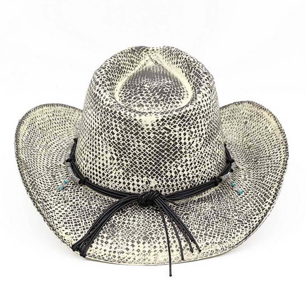 Handmade Vintage Cowboy Hat With Western Bull Head