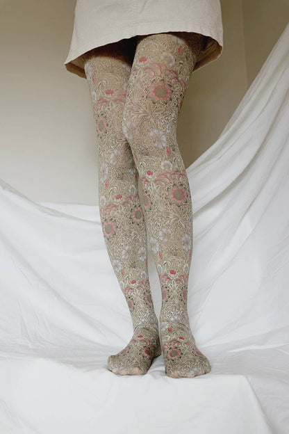 Corn Cockle by William Morris Printed Art Tights