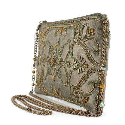 Night Light Green Mini Beaded Crossbody Handbag