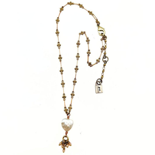 Heart-Shaped Pearl Necklace