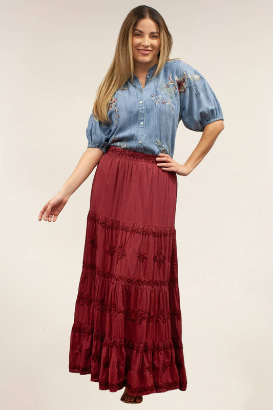 Cheyenne Skirt- Biking Red