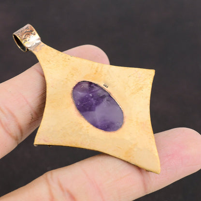 Handmade Star Amethyst Pendant Necklace