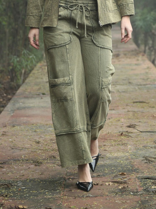 French Terry Knitted Pant – Olive