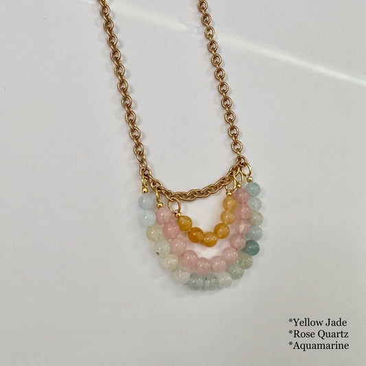 Mini Rainbow Necklace - Pastel Rainbow
