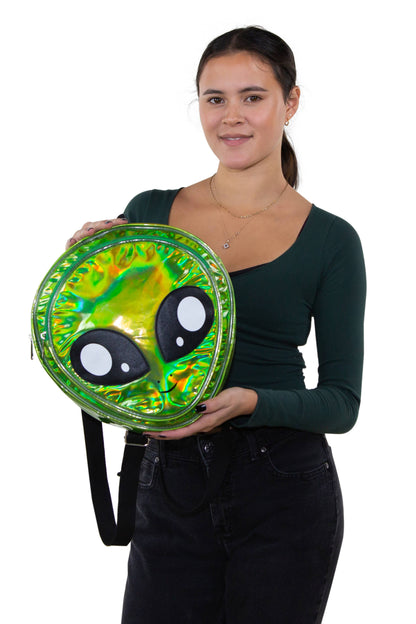 Alien Head Backpack - Green