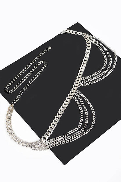 Symmetric Chain Belt - Silver