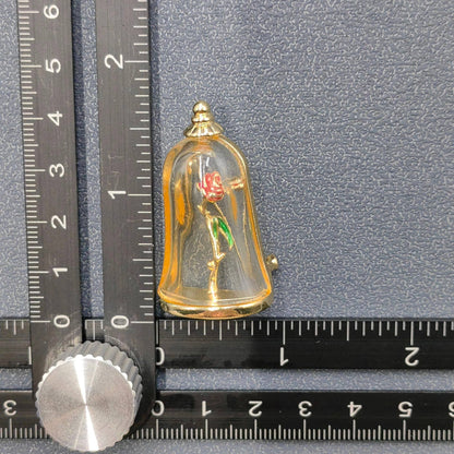 Rose In A Bottle Vintage Brooch