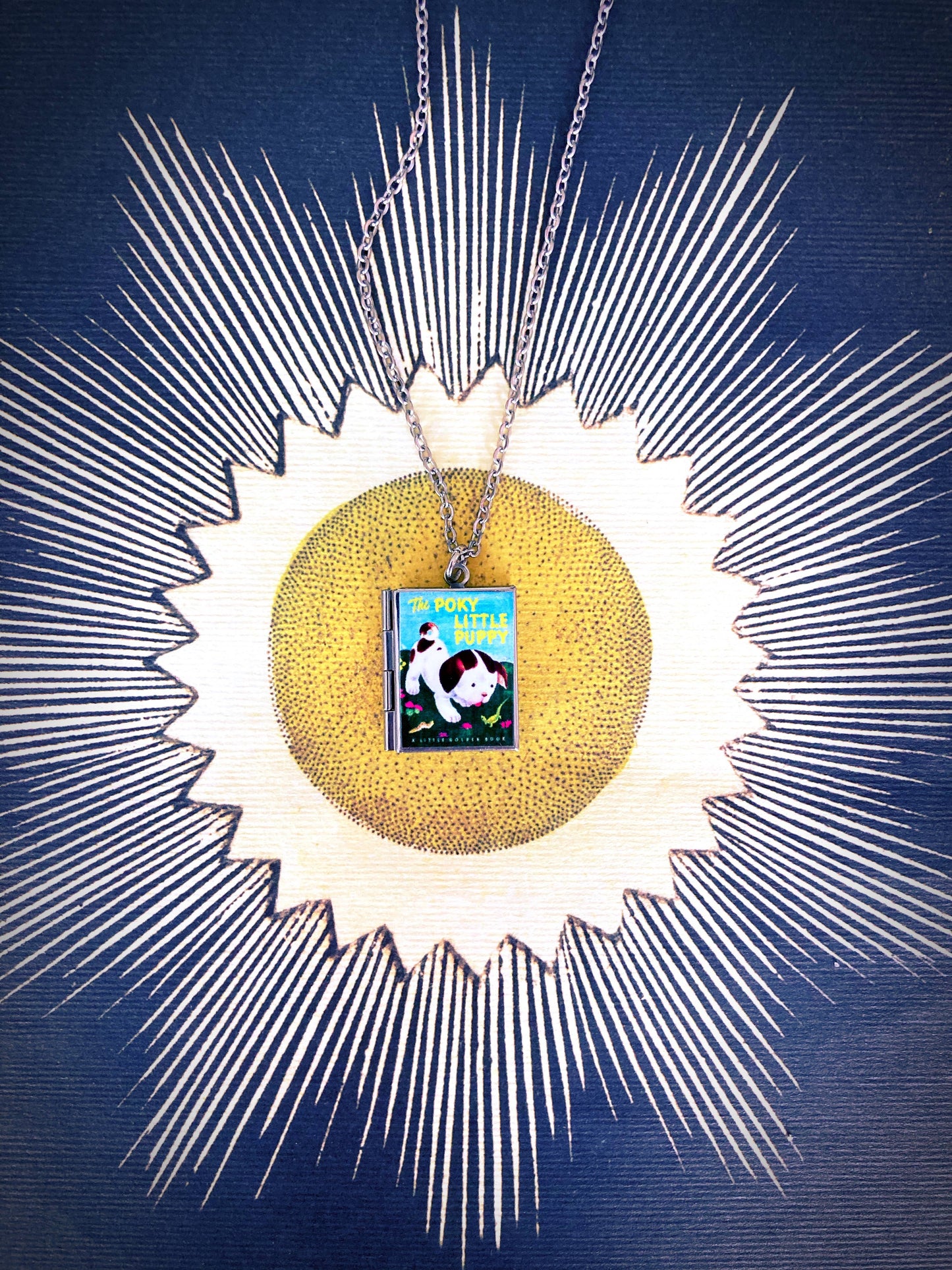 Book Locket The Poky Little Puppy - Stainless Steel