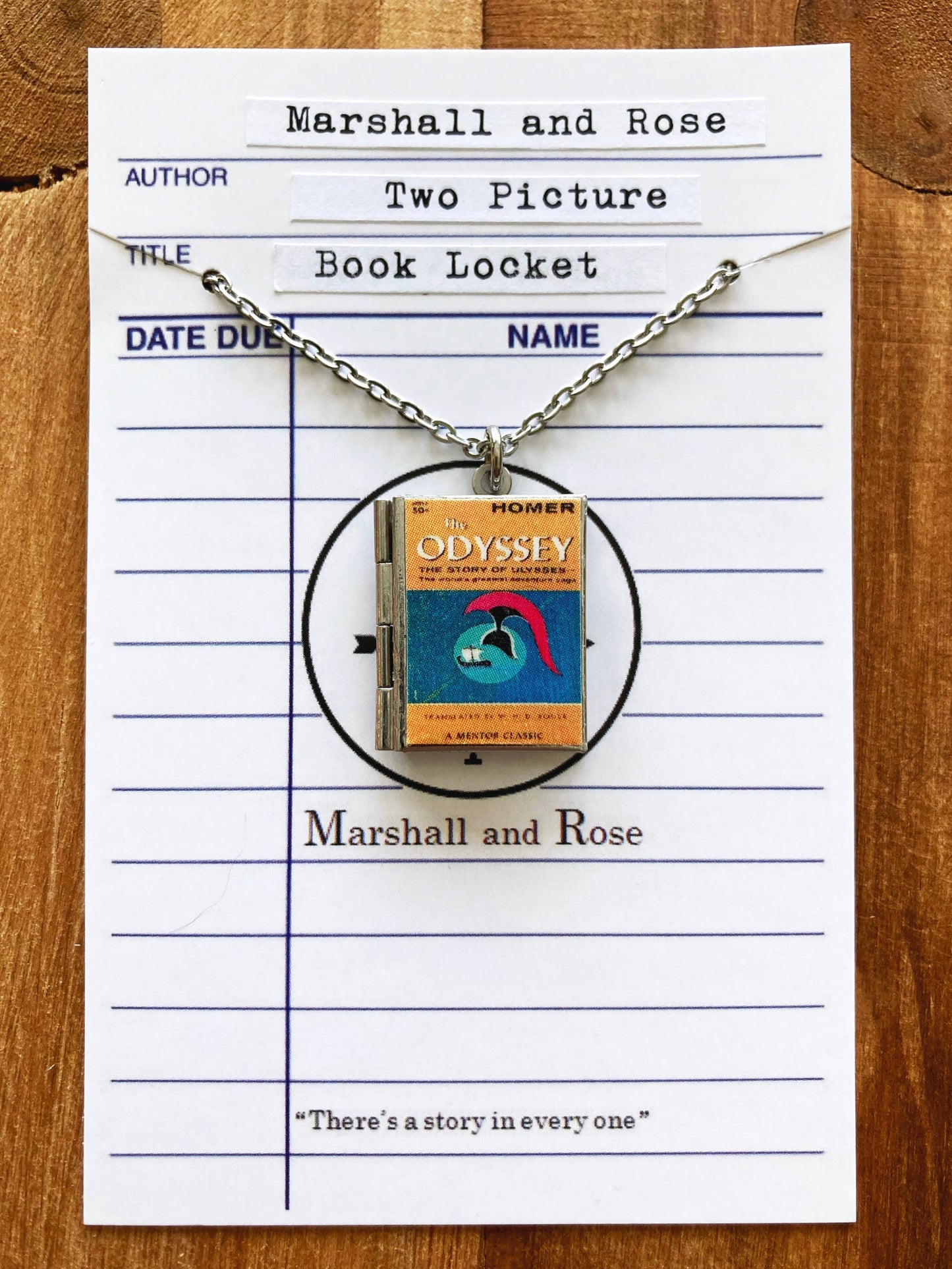Book Locket The Odyssey - Stainless Steel