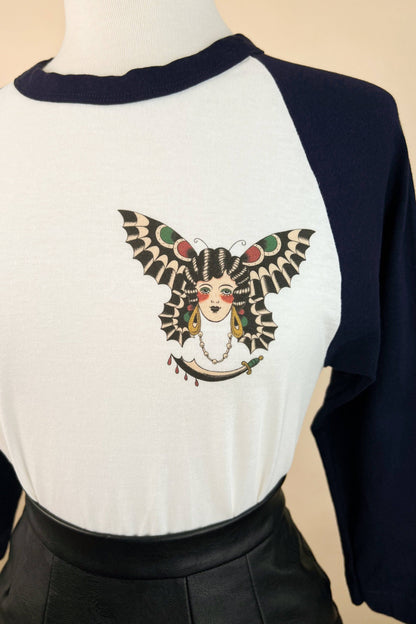 Butterfly Lady Unisex Raglan Tee- Unisex