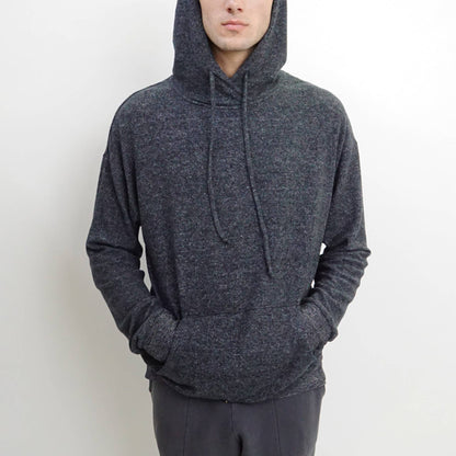 Cozy Knit Pullover Hoodie - Navy