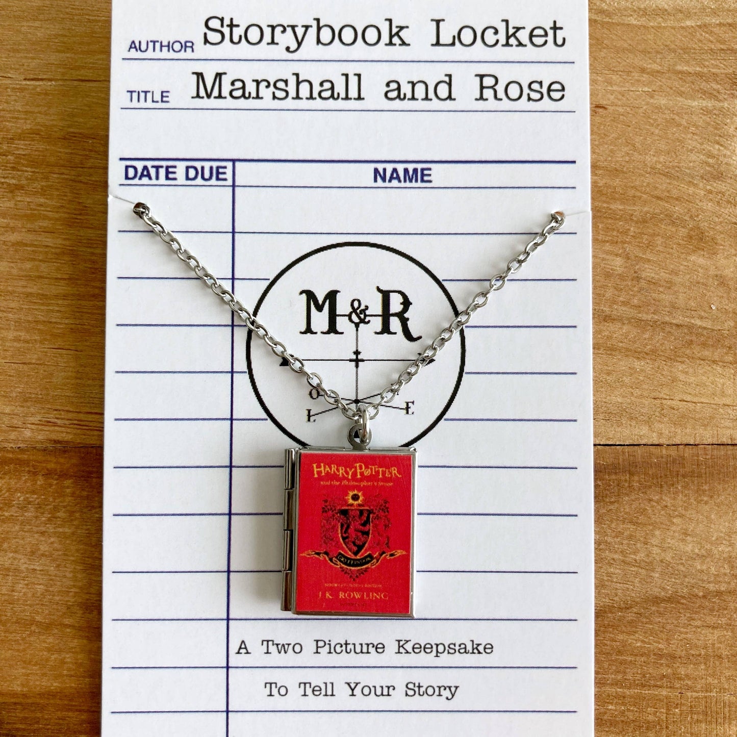 Book Locket Harry Potter - House Gryffindor - Stainless Steel
