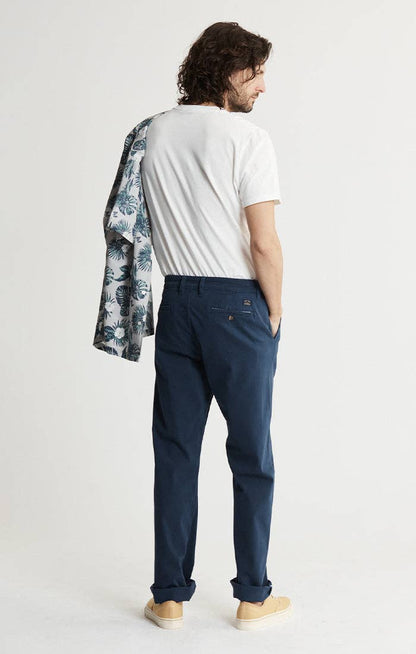 Stretch Cotton Chino Pants - Navy